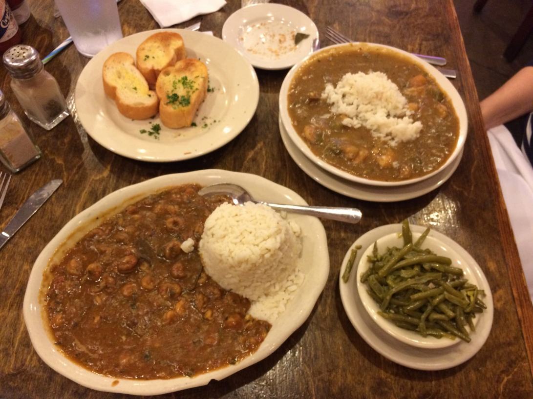 etoufee and gumbo at Mandina's